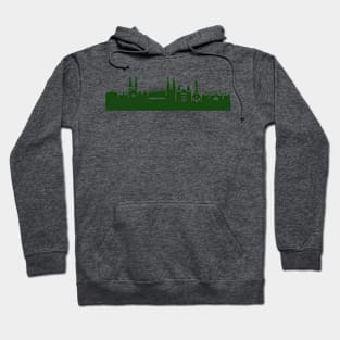 LÜBECK skyline in forest green Hoodie